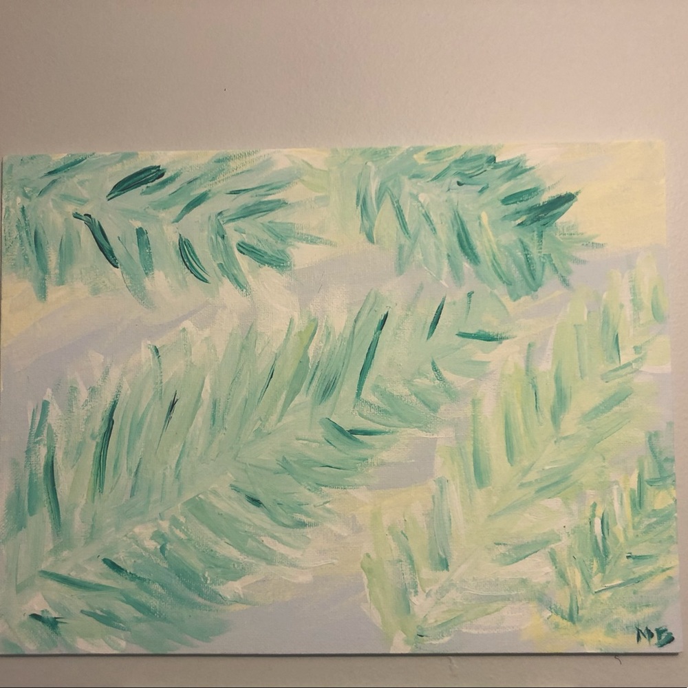 Pastel Acrylic Palm Painting